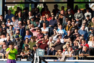 090526 - Ospreys v Scarlets - United Rugby Championship - Fans watch the match in the sun