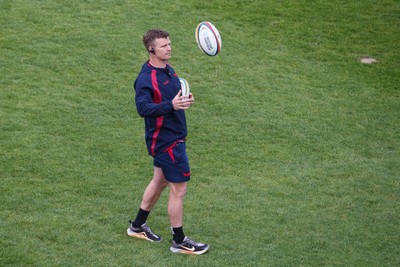 090526 - Ospreys v Scarlets - United Rugby Championship - Scarlets head coach Dwayne Peel during the warm up