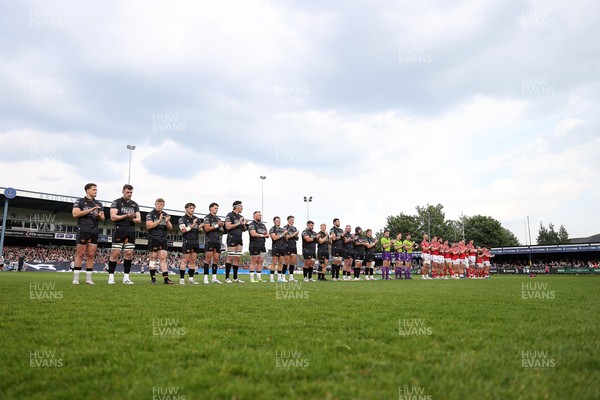 090526 - Ospreys v Scarlets - United Rugby Championship - A moments silence takes place before the game