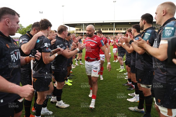 090526 - Ospreys v Scarlets - United Rugby Championship - Josh Macleod of Scarlets at full time