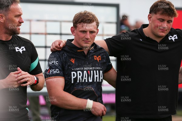090526 - Ospreys v Scarlets - United Rugby Championship - Jac Morgan of Ospreys at the end of the match