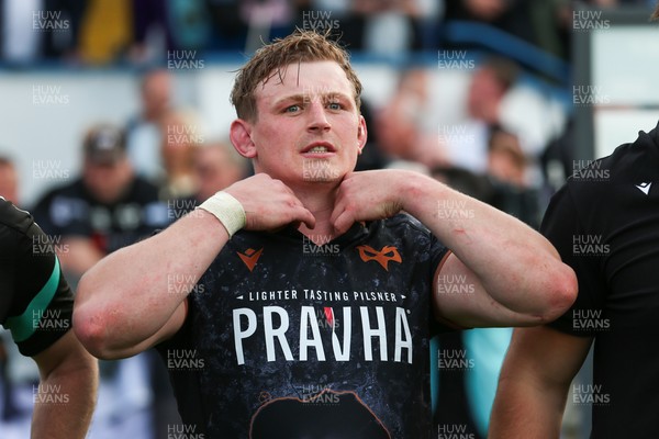090526 - Ospreys v Scarlets - United Rugby Championship - Jac Morgan of Ospreys at the end of the match