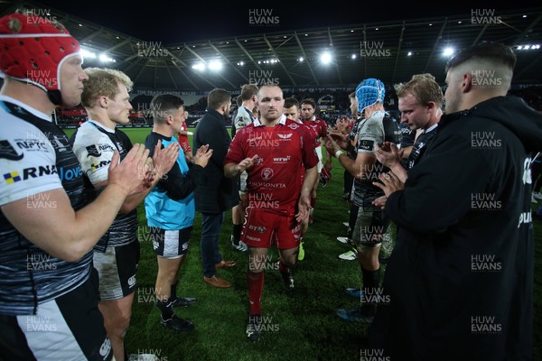 180519 - Ospreys v Scarlets - European Champions Cup Play off - Ken Owens of Scarlets walks through the players tunnel at full time