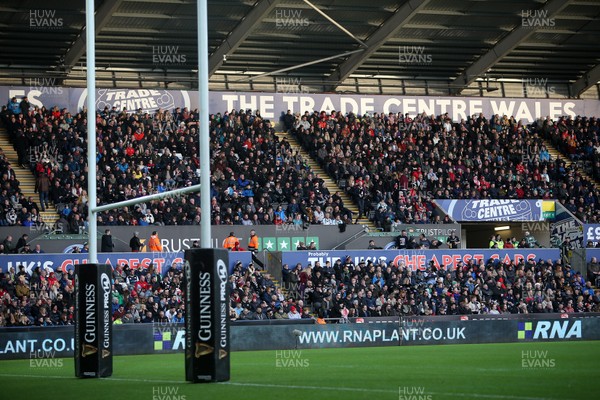 221218 - Ospreys v Scarlets - Guinness PRO14 - Full stands at the Liberty Stadium
