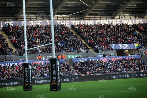 221218 - Ospreys v Scarlets - Guinness PRO14 - Full stands at the Liberty Stadium