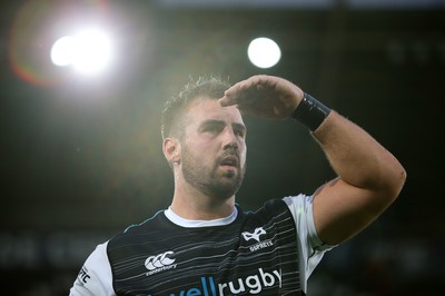 080918 - Ospreys v Toyota Cheetahs - Guinness PRO14 - Scott Baldwin of Ospreys at full time