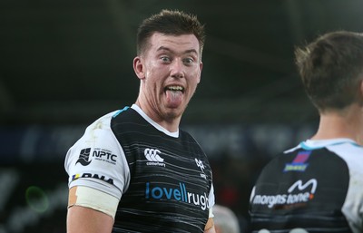 080918 - Ospreys v Toyota Cheetahs - Guinness PRO14 - Adam Beard of Ospreys pulls a face at full time