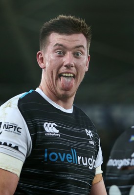 080918 - Ospreys v Toyota Cheetahs - Guinness PRO14 - Adam Beard of Ospreys pulls a face at full time