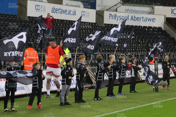 150220 - Ospreys v Ulster Rugby, Guinness PRO14 - Flag bearers and guard of honour