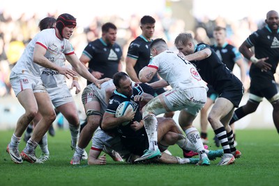 180224 - Ospreys v Ulster - United Rugby Championship - Evardi Boshoff of Ospreys 