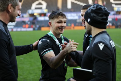 180224 - Ospreys v Ulster - United Rugby Championship - Dan Edwards of Ospreys at full time