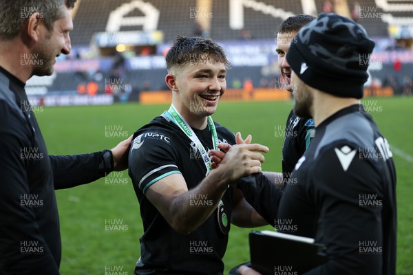 180224 - Ospreys v Ulster - United Rugby Championship - Dan Edwards of Ospreys at full time