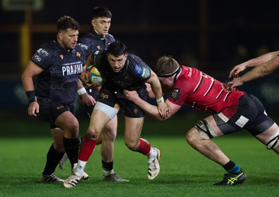 280226 - Ospreys v Ulster Rugby, United Rugby Championship - Owen Watkin of Ospreys looks to attack