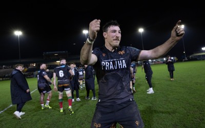 280226 - Ospreys v Ulster Rugby, United Rugby Championship - Ryan Smith of Ospreys at the end of the match