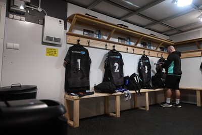 280226 - Ospreys v Ulster - United Rugby Championship - The Ospreys dressing room ahead of the match