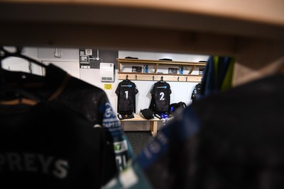 280226 - Ospreys v Ulster - United Rugby Championship - The Ospreys dressing room ahead of the match