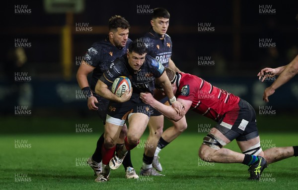 280226 - Ospreys v Ulster Rugby, United Rugby Championship - Owen Watkin of Ospreys looks to attack