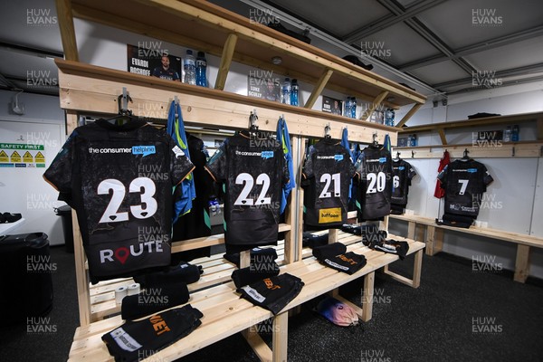 280226 - Ospreys v Ulster - United Rugby Championship - The Ospreys dressing room ahead of the match