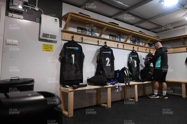 280226 - Ospreys v Ulster - United Rugby Championship - The Ospreys dressing room ahead of the match