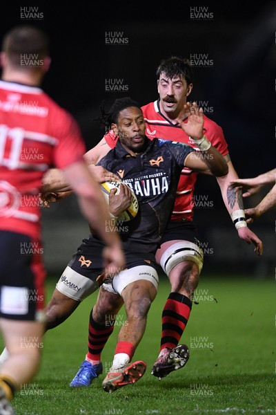 280226 - Ospreys v Ulster - United Rugby Championship - Dan Kasende of Ospreys