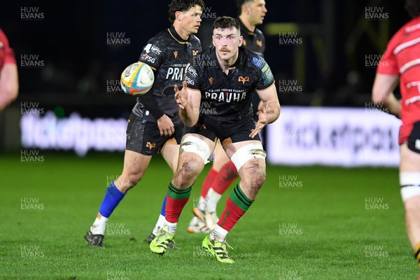 280226 - Ospreys v Ulster - United Rugby Championship - Ryan Smith of Ospreys