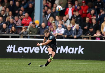 111025 - Ospreys v Zebre Parma - United Rugby Championship - Dan Edwards of Ospreys kicks the conversion