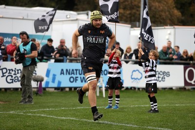 111025 - Ospreys v Zebre Parma - United Rugby Championship - Harri Deaves of Ospreys runs out on his 50th cap