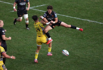 111025 - Ospreys v Zebre Parma - United Rugby Championship - Jack Walsh of Ospreys collides with Lorenzo Pani of Zebre Parma 