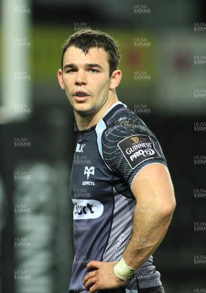 280315 - Ospreys v Zebre - GuinnessPro12 -Tom Habberfield of Ospreys