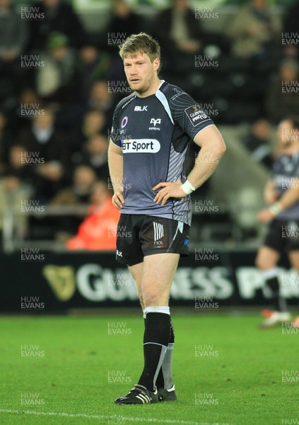 280315 - Ospreys v Zebre - GuinnessPro12 -Jonathan Spratt of Ospreys