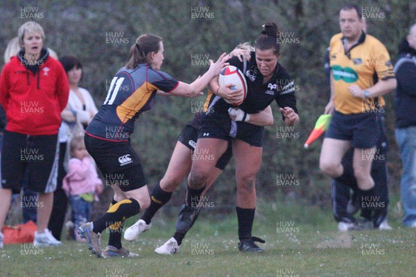 28.04.10 - Ospreys Women v Dragons Women -  Ospreys Shona Powell-Hughes is tackled 