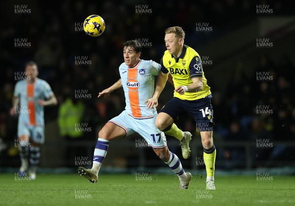 291225 - Oxford United v Swansea City - SkyBet Championship - Goncalo Franco of Swansea City is tackled by Brian De Keersmaecker of Oxford United 