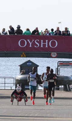 051025 - Oysho Cardiff Half Marathon - Runners make their way through Cardiff Bay as they take part in the Oysho Cardiff Half Marathon