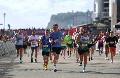051025 - Oysho Cardiff Half Marathon - Runners make their way through Cardiff Bay as they take part in the Oysho Cardiff Half Marathon