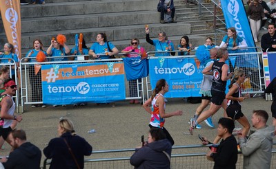 051025 - Oysho Cardiff Half Marathon - Runners make their way through Cardiff Bay as they take part in the Oysho Cardiff Half Marathon