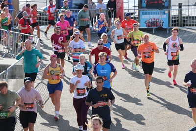 051025 - Oysho Cardiff Half Marathon - Runners make their way through Cardiff Bay as they take part in the Oysho Cardiff Half Marathon