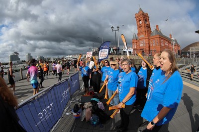 051025 - Oysho Cardiff Half Marathon - Runners make their way through Cardiff Bay as they take part in the Oysho Cardiff Half Marathon