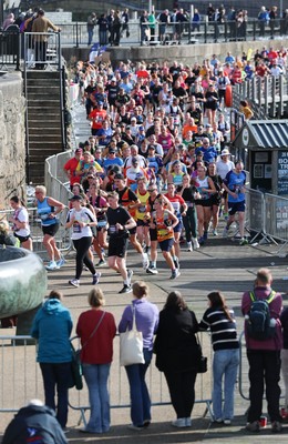 051025 - Oysho Cardiff Half Marathon - Runners make their way through Cardiff Bay as they take part in the Oysho Cardiff Half Marathon
