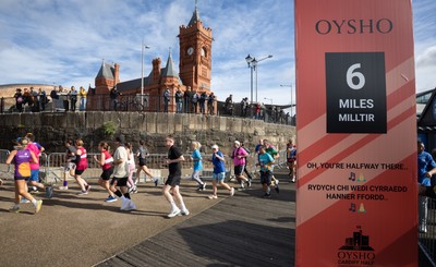 051025 - Oysho Cardiff Half Marathon - Runners make their way through Cardiff Bay as they take part in the Oysho Cardiff Half Marathon