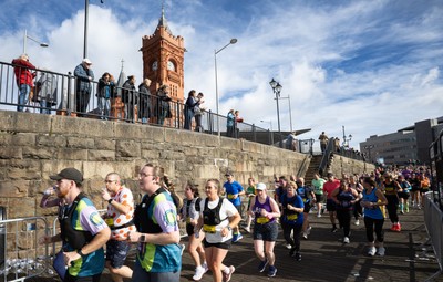 051025 - Oysho Cardiff Half Marathon - Runners make their way through Cardiff Bay as they take part in the Oysho Cardiff Half Marathon
