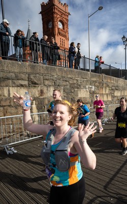 051025 - Oysho Cardiff Half Marathon - Runners make their way through Cardiff Bay as they take part in the Oysho Cardiff Half Marathon