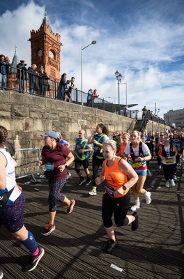 051025 - Oysho Cardiff Half Marathon - Runners make their way through Cardiff Bay as they take part in the Oysho Cardiff Half Marathon