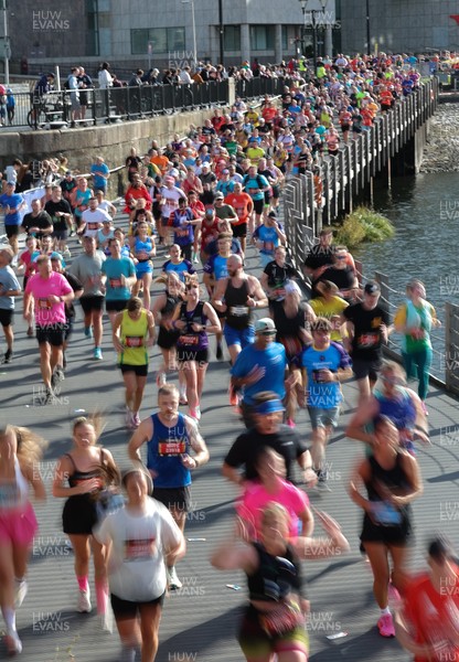 051025 - Oysho Cardiff Half Marathon - Runners make their way through Cardiff Bay as they take part in the Oysho Cardiff Half Marathon