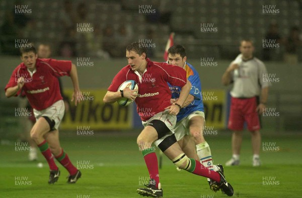 130601 - Pacific Barbarians v Wales -Jamie Robinson tries to find a way through