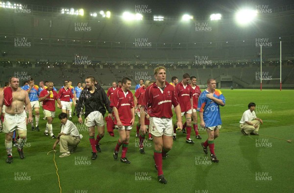 130601 - Pacific Barbarians v Wales -Wales players leave the field after the game