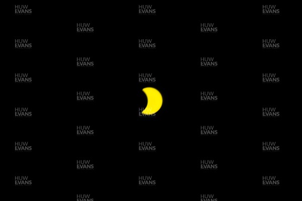 120826 - Solar Eclipse 2026 - Picture shows the Partial Solar Eclipse taking place in Wales