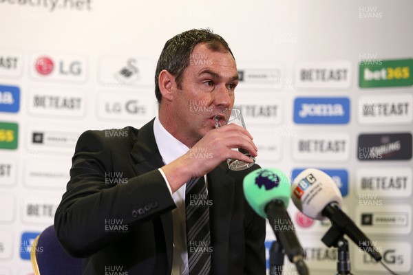 050117 - New Swansea City City Head Coach Paul Clement talks to the media at his first Press Conference by Chris Fairweather/Huw Evans Agency