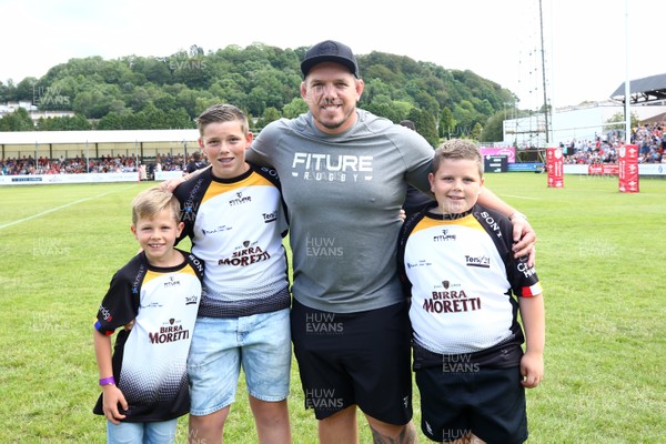 270719 - Paul James Testimonial -  Paul James leads out the players with his family to a near capacity Knoll 