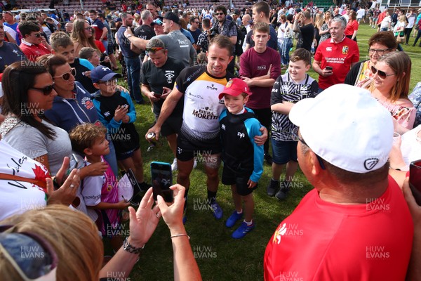 270719 - Paul James Testimonial -  Shane Williams spends time with fans after the final whistle as the Paul James Select XV take on A Classic Lions XV
