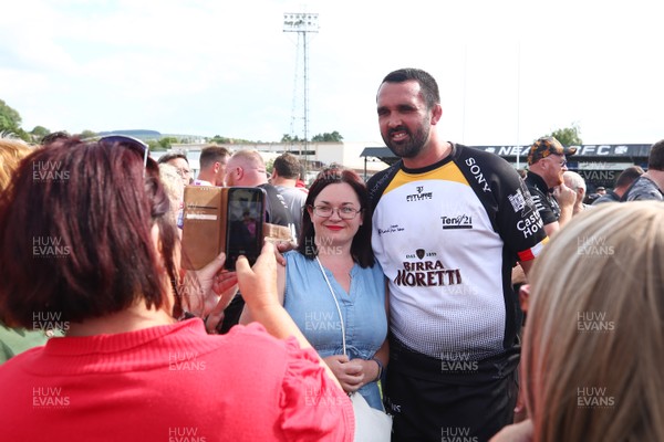 270719 - Paul James Testimonial -  Jonathan Thomas spends time with fans after the final whistle as the Paul James Select XV take on A Classic Lions XV